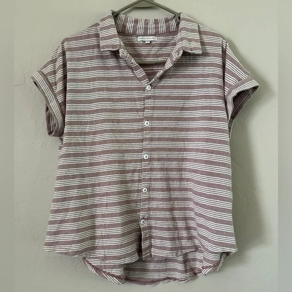 KNOWN SUPPLY size L button up 100% cotton - Picture 2 of 8